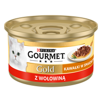 Purina Gourmet Gold Sauce Delight met Rundvlees 85g