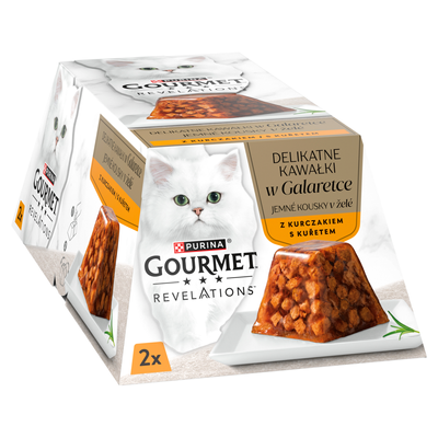 GOURMET Revelations Delicate Stukjes in Gelei met Kip 2x57g