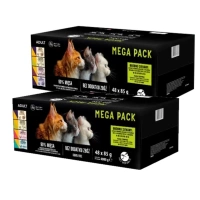 PetRepublic natvoer voor katten in fijne saus MIX vlees- en vissmaken 96x85g