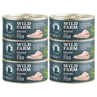 WILD FARM Mousse Witvis 6x80g - graanvrije mousse voor katten