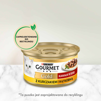 Purina Gourmet Gold Kip met Lever in Saus 85g