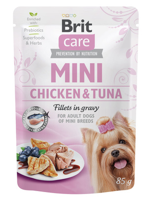 Brit Care Mini Pouch Filets in Kip en Tonijnsaus 85g
