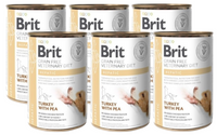 Brit Grain Free Veterinary Diet Hepatic met Kalkoen en Erwten 6x400g