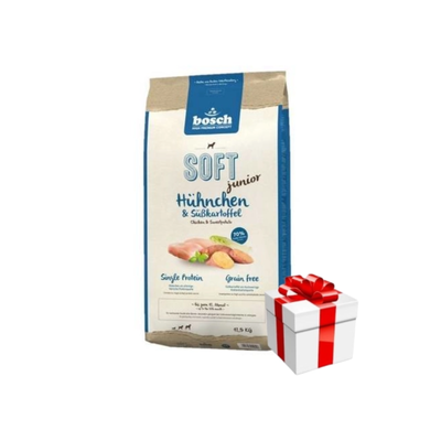 BOSCH Soft Junior Kip & Yams 12,5kg + GRATIS een verrassing voor je hond!