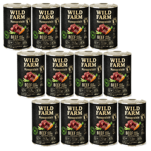 Wild Farm Monoprotein Beef 12x400g hypoallergeen hondenvoer