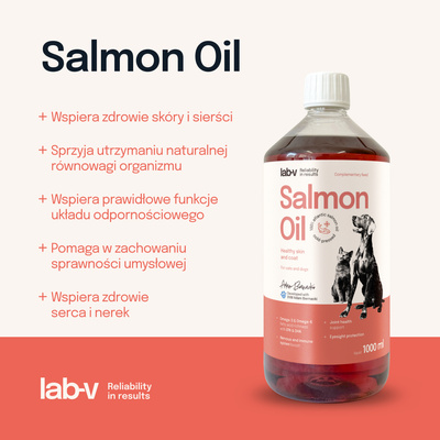 Lab-V 100% Zalmolie voor honden en katten van alle leeftijden 5000 ml Koudgeperst